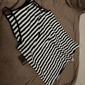 Black and White Torrid Striped Tank Top